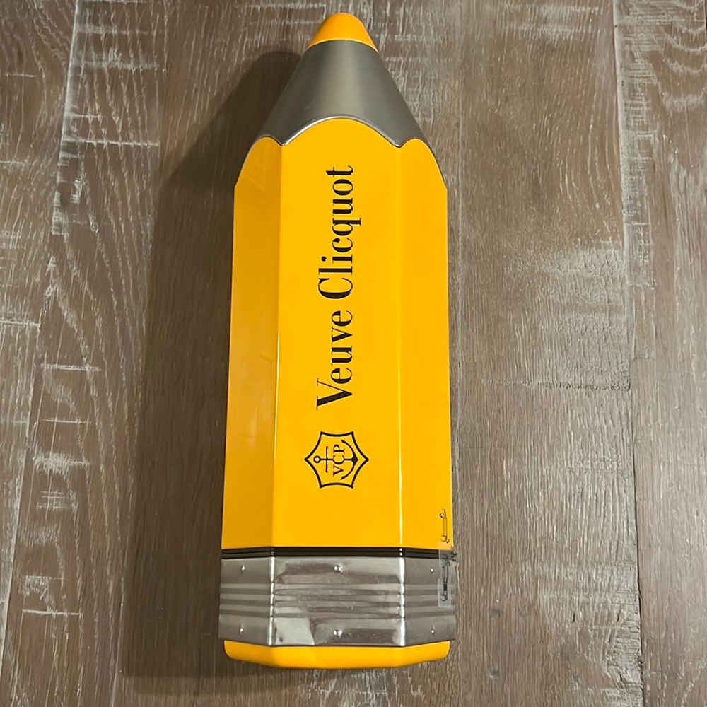 Veuve Clicquot pencil container exclusive packaging. Champagne not included